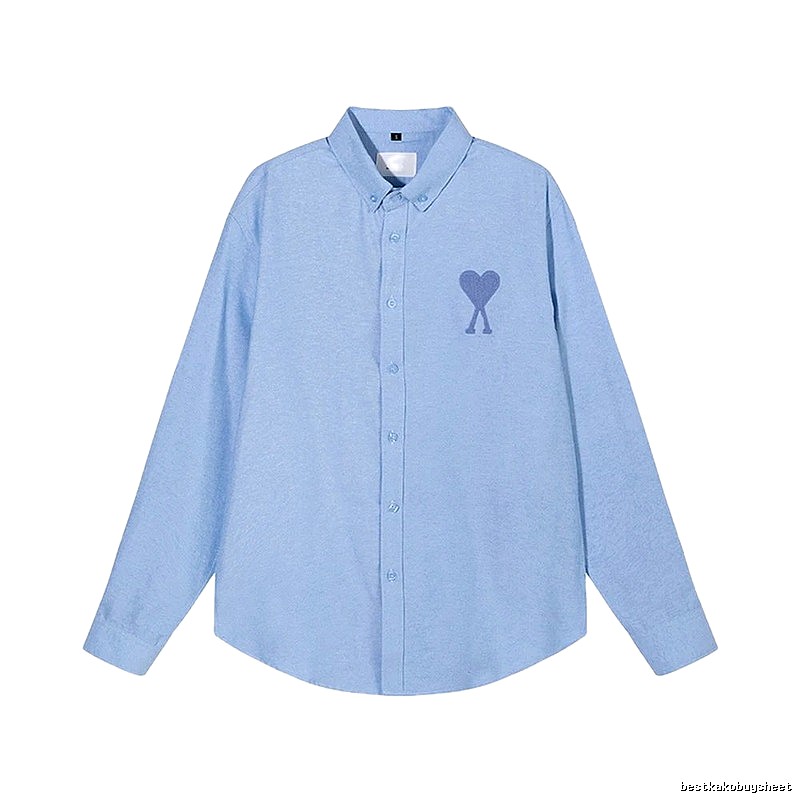 AMI Love Simple Style Blue Shirt