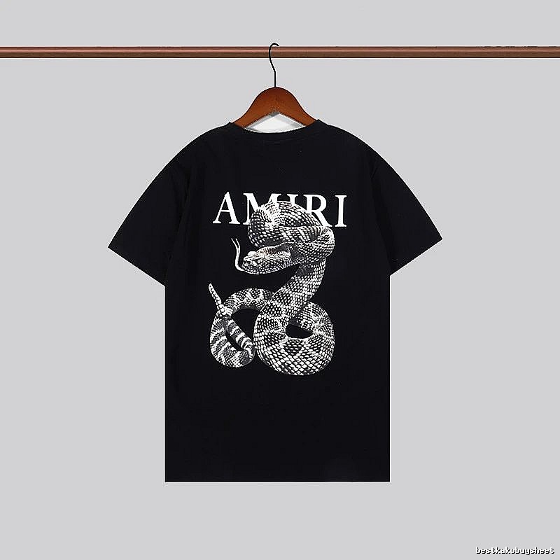 Amiri Statement Graphic T-shirt White Blue Amiri for Easy Pairing