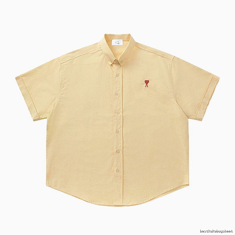 Ami's simple and loving style yellow shirt
