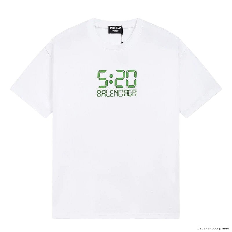 Balenciaga 5:20 Printed Trendy White T-Shirt