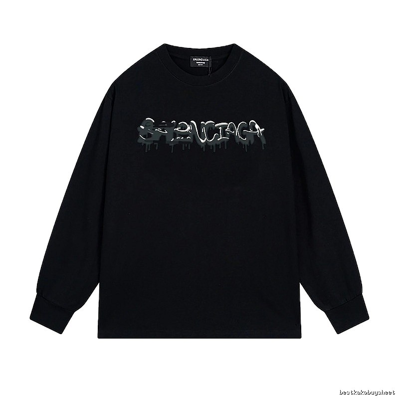 Balenciaga graffiti-style black long-sleeve