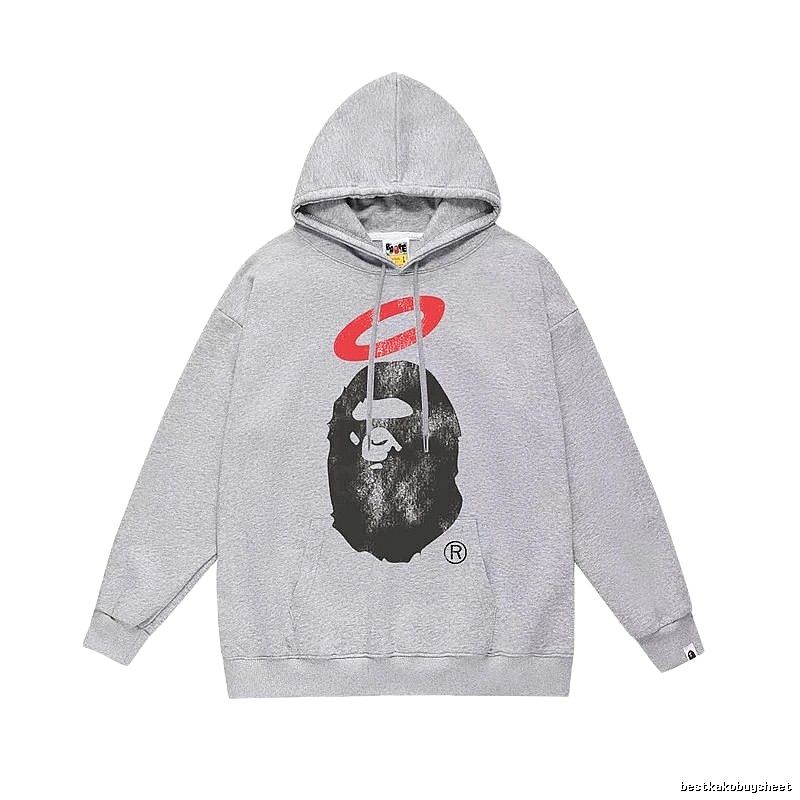 Bape Ape Head Grey Hoodie