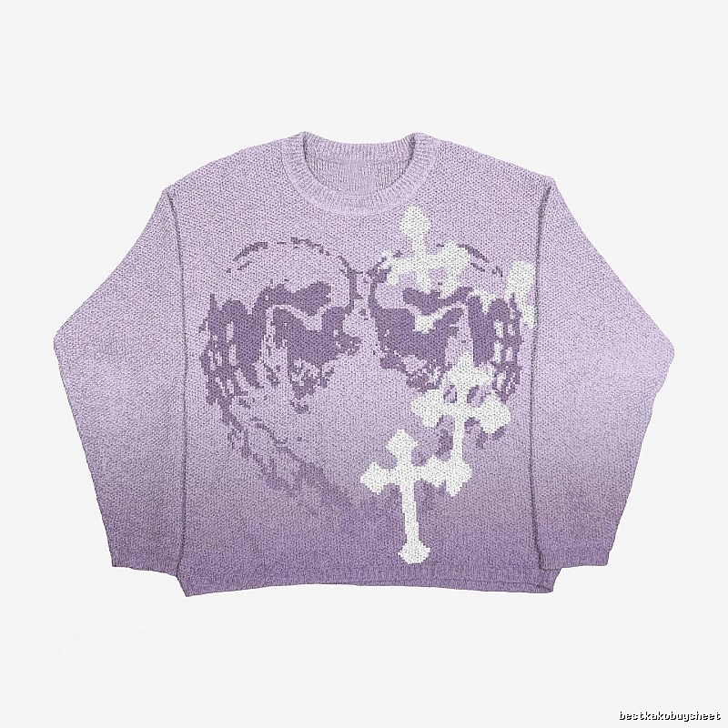 Compact Anime graphic sweater Black Knit Top for Sport-Inspired Styling