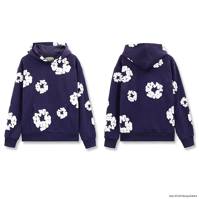 DENIM TEARS Printed Vintage Navy Blue Sweatshirt