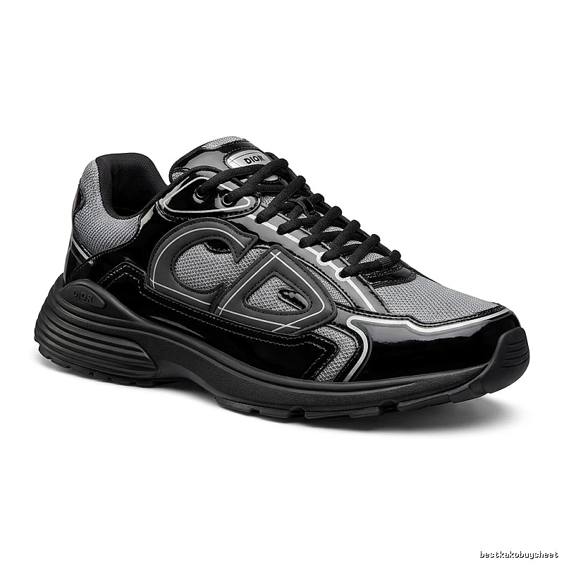Dior retro-style black and grey sports shoes