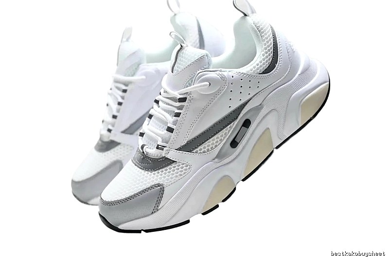 Dior retro-style white and grey sports shoes