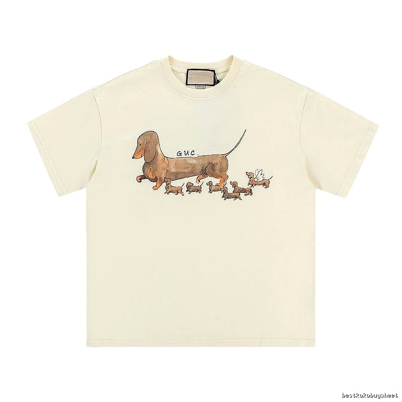 Gucci Sausage Print Casual Off-white T-shirt