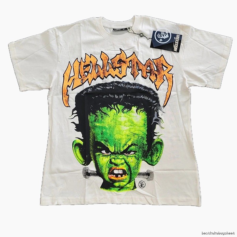 Hellstar Frankenstein Street Style White T-shirt