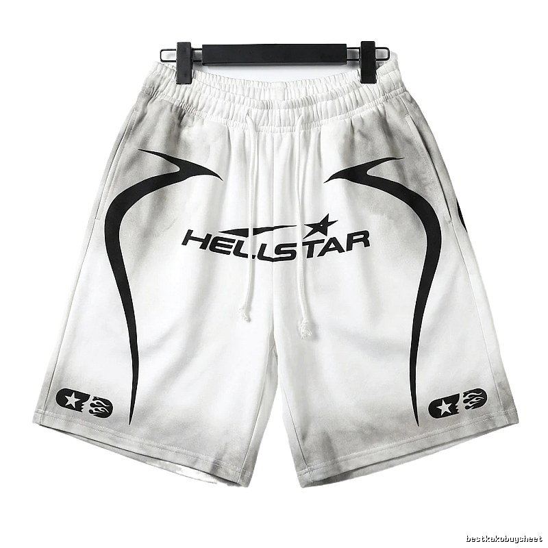 Hellstar Trendy Style White Shorts