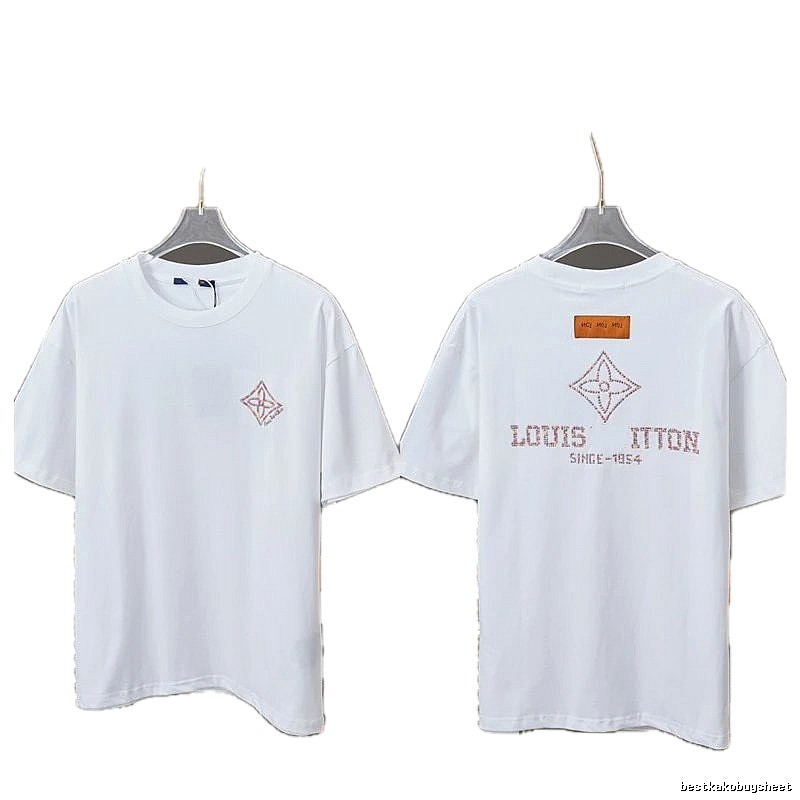 Louis Vuitton Monogram Embroidered Casual White T-Shirt