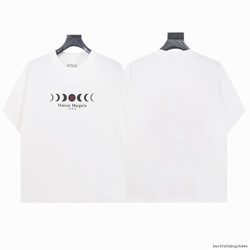 Maison Margiela Lunar Phase Minimalist Style White Short Sleeve T-shirt