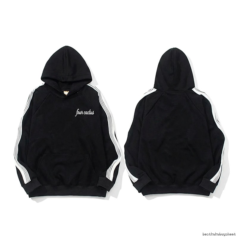 Other black hoodies with side stripes style