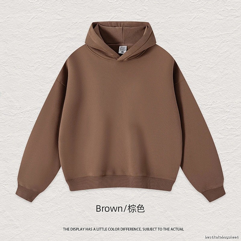 Patterned Blank pullover hoodie Black Minimal A with Polished Detail