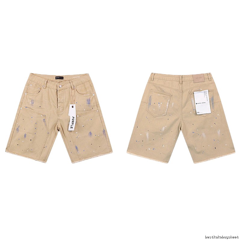 PurpleGodspeed Ink-splashing Style Khaki Shorts