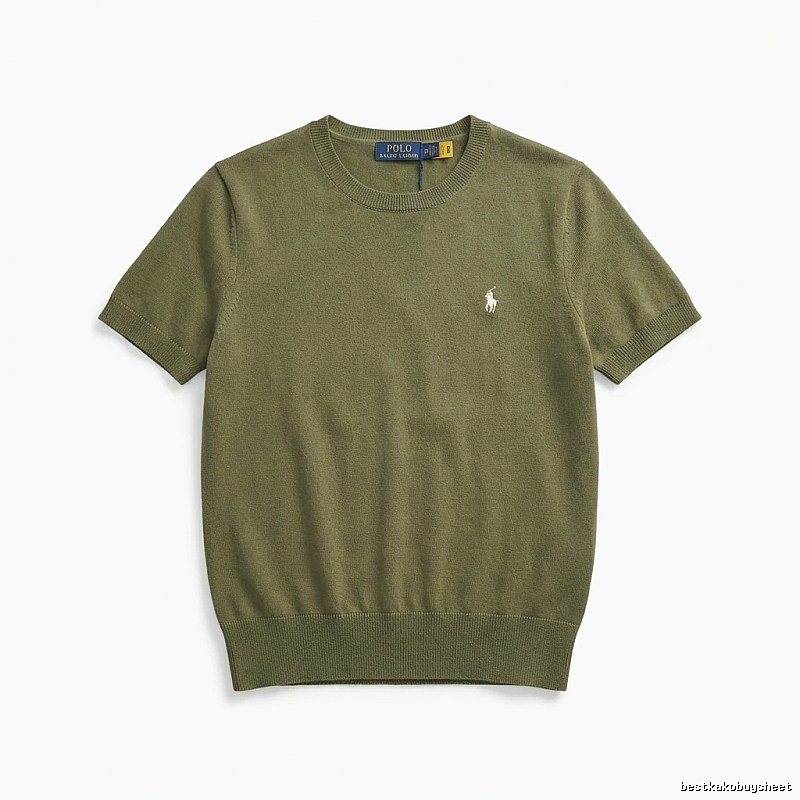 Ralph Lauren Polo Series Simple Style Olive Green Knitwear