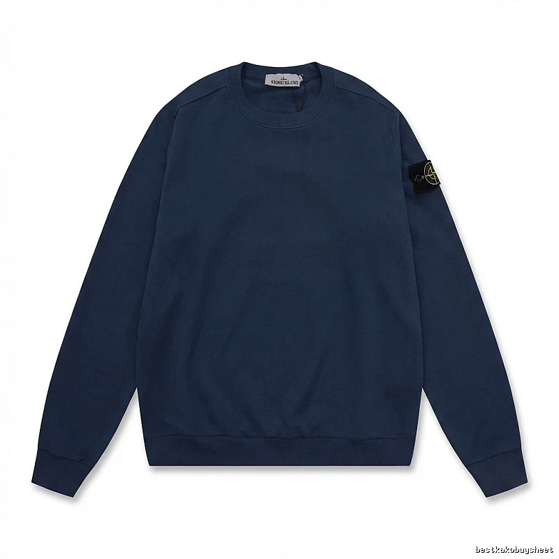 Stone Island basic dark navy blue sweatshirt