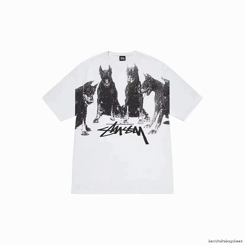 Stussy Casual Graphic T-shirt Black White Stussy for Streetwear Looks