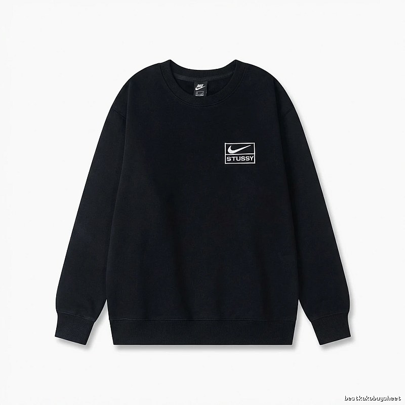Stussy Co-branded Simple Black Sweatshirt