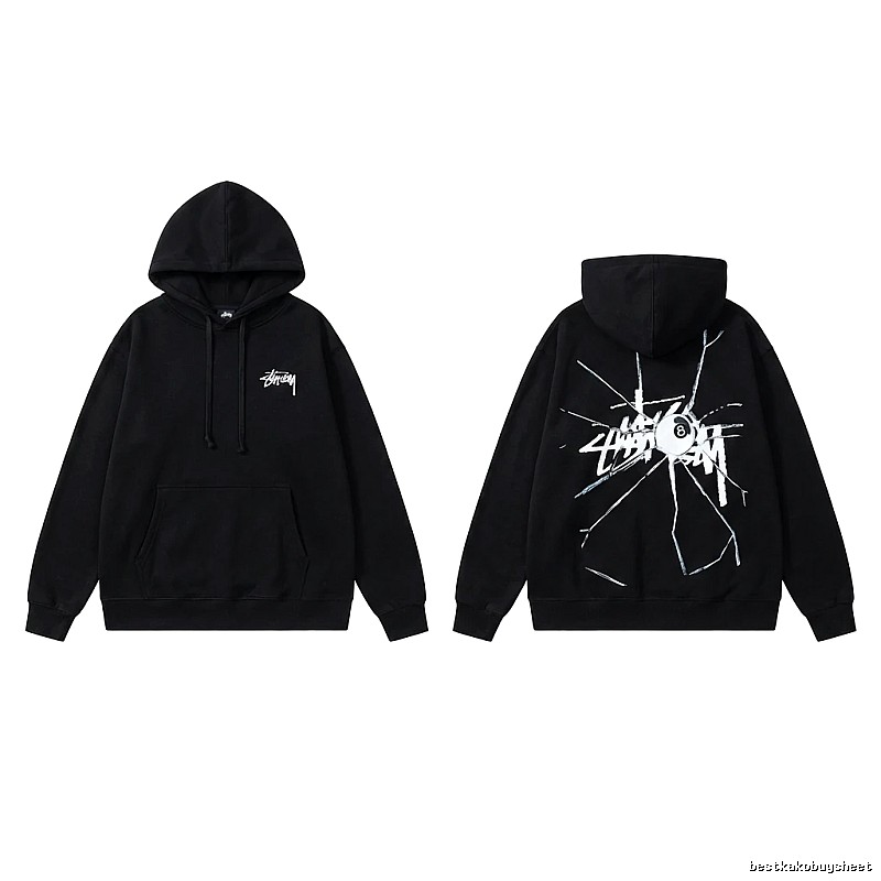 Stussy dark style black hoodie