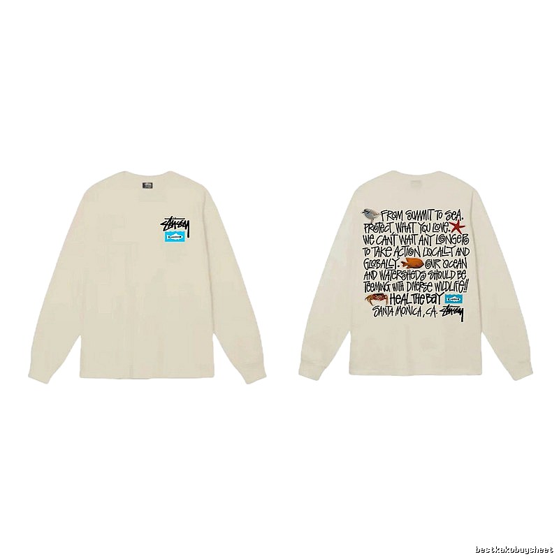 Stussy Marine Conservation Style Off-White Long-Sleeve