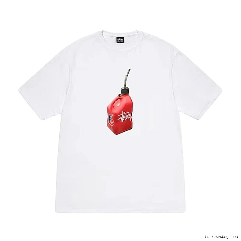 Stussy Patterned Graphic T-shirt Black White Stussy with Polished Detail