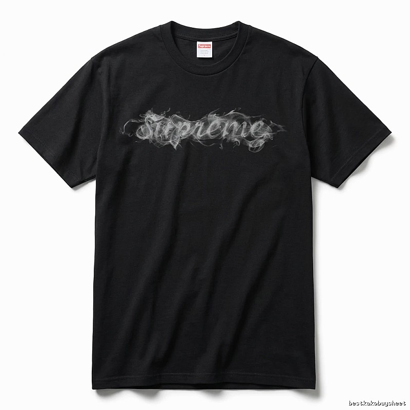 Supreme Smoke Style Black T-shirt