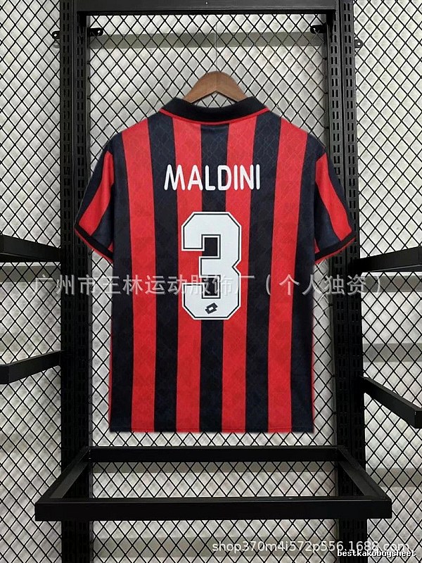 AC Milan Travel Kaka #22 soccer jersey Black Red Striped with Soft Visual Tone