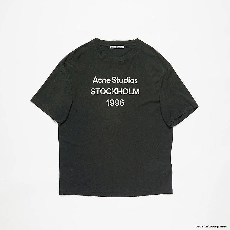 Acne Studios 2090-80 Black Style Ac908026 Stockholm Logo T-Shirt Daily Styling