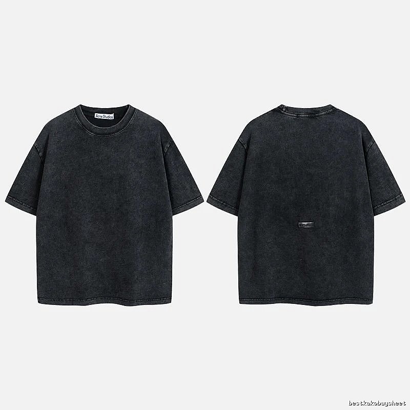 Acne Studios 2090-80 Black Style Ac908040 Stockholm Logo T-Shirt Modern Fit