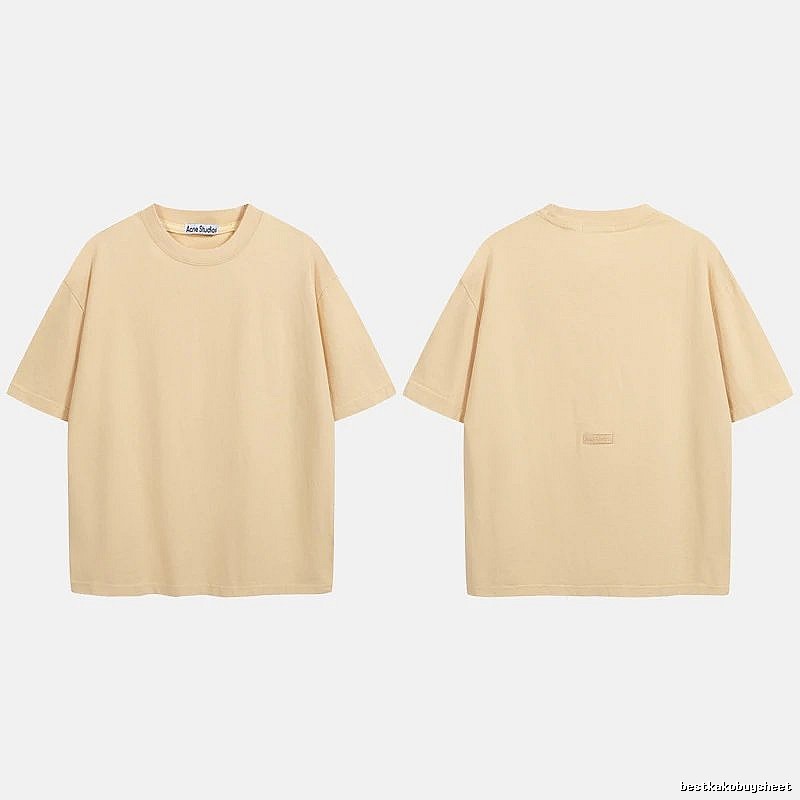 Acne Studios 2090-80 Yellow Style Ac908040 Stockholm Logo T-Shirt Match Day