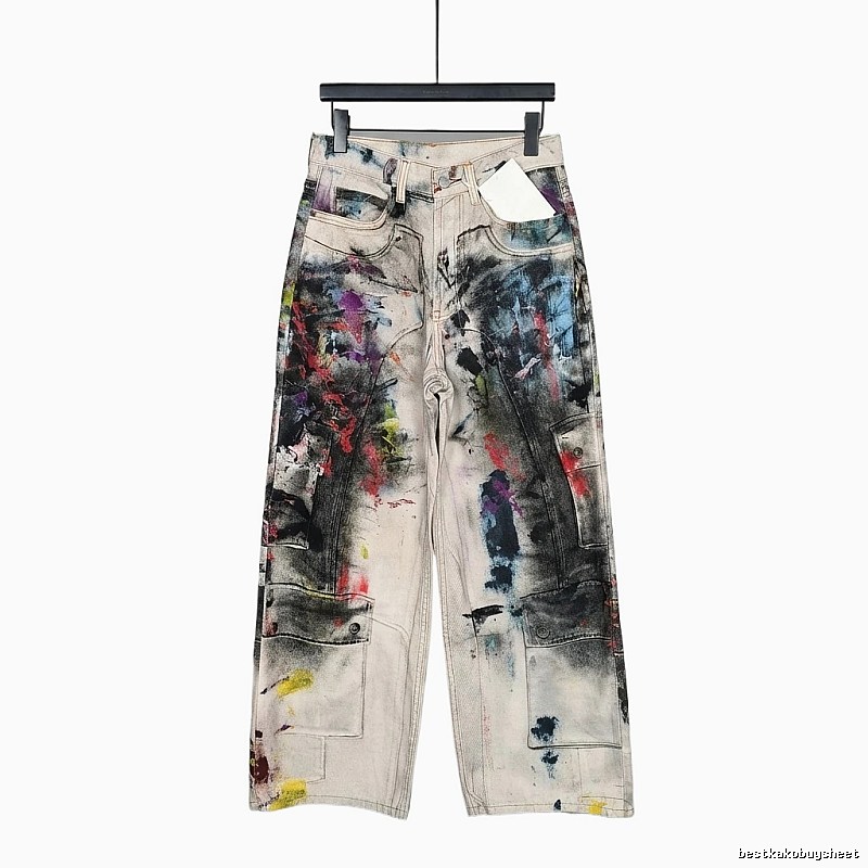 Acne Studios Graffiti Style Light - Colored Jeans