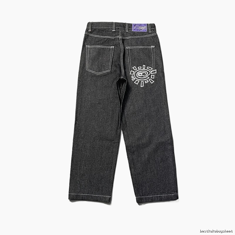 ADWYSD Sunflower Retro Style Black Pants