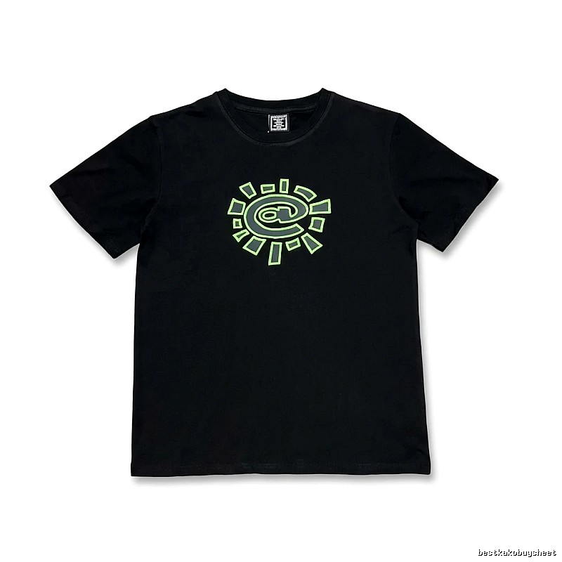 ADWYSD trendy brand black printed T-shirt