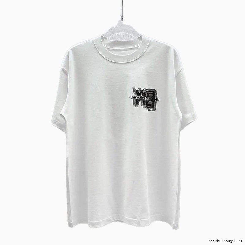 Alexander Wang Logo Cool Style White T-Shirt