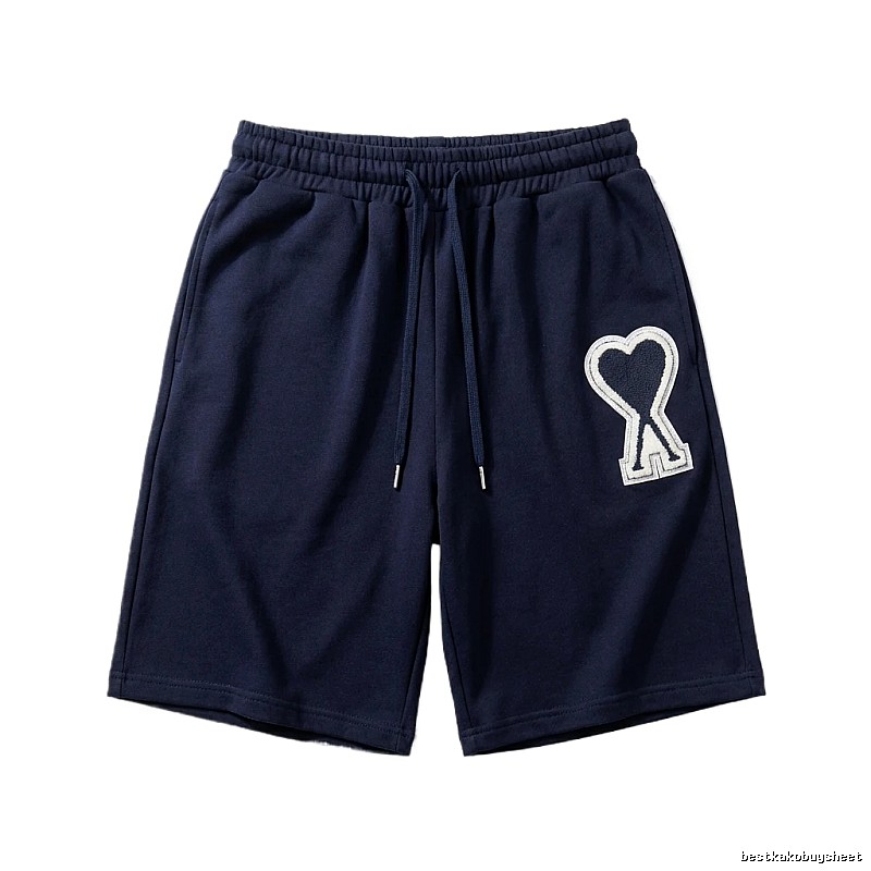 AMI Embroidered Heart Casual Shorts