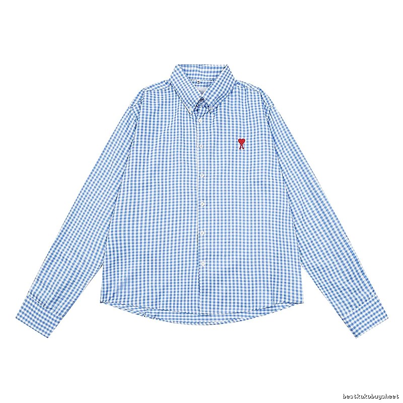 AMI Love Blue Checkered Shirt