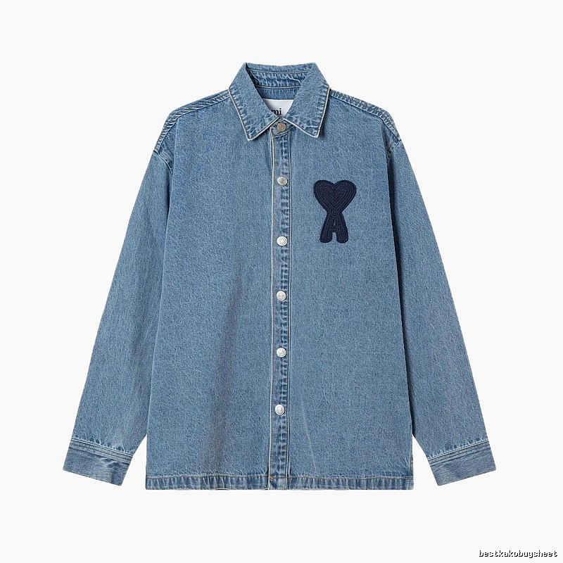AMI Love Heart Denim Shirt