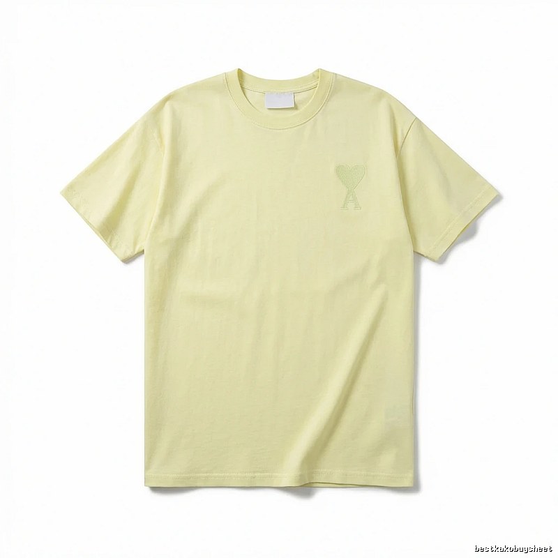 AMI Love Simple Style Yellow T-shirt