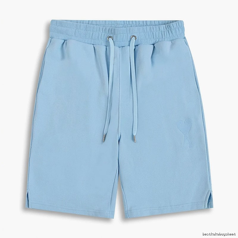 AMI minimalist style light blue shorts