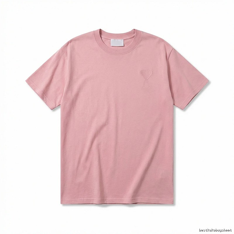 AMI simple and elegant pink T-shirt