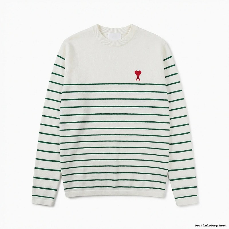 AMI striped white sweater