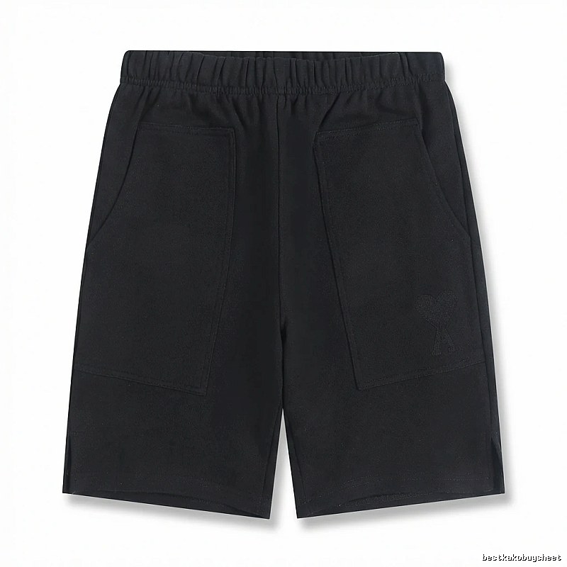 AMI Workwear Style Black Shorts