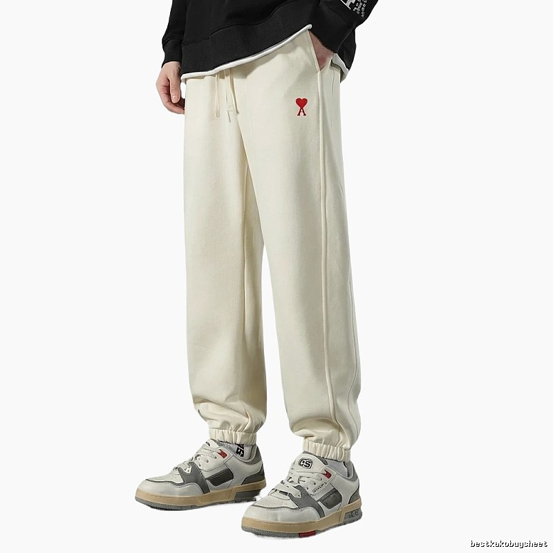 AMI&EASY minimalist style off-white sweatpants