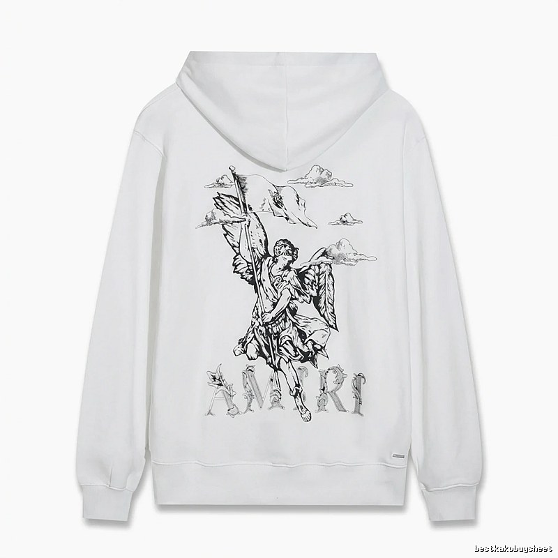AMIRI Angel Print White Sweatshirt