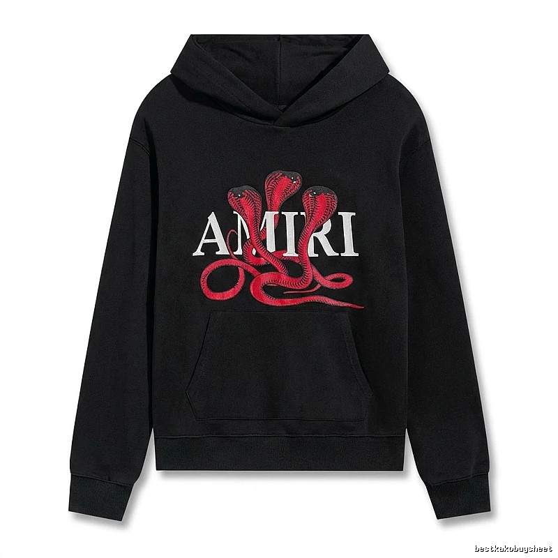 AMIRI black hoodie with snake print