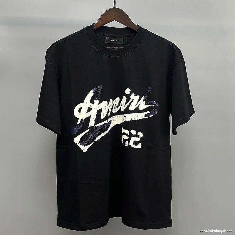 Amiri Black White Records Graphic T-Shirt Campus Look