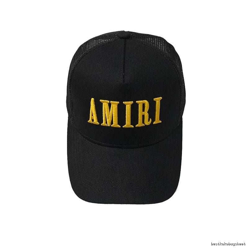 AMIRI letter embroidery black cap
