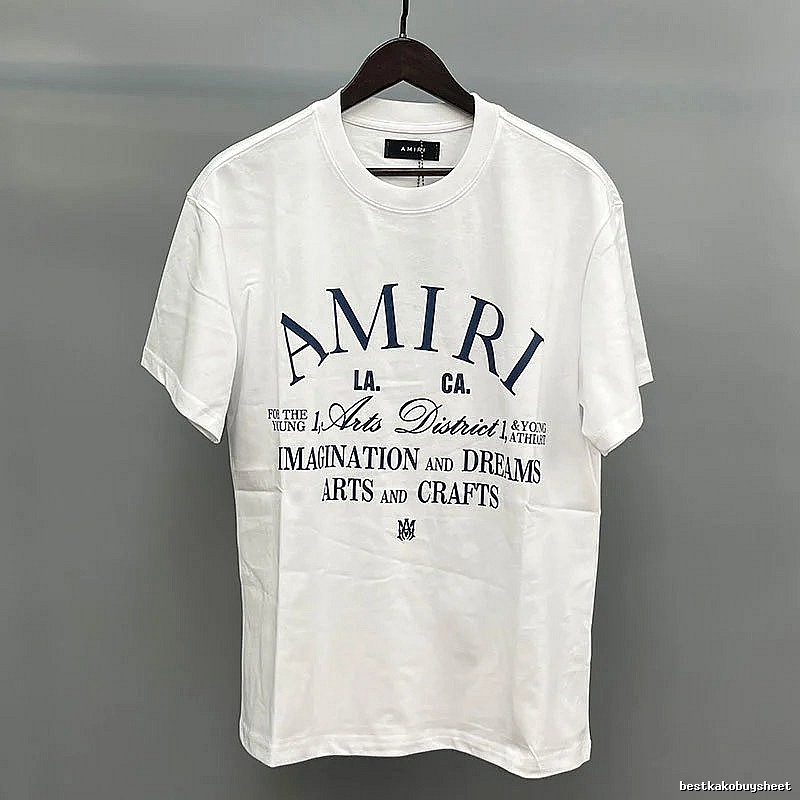 Amiri Letter Graphic White Records Graphic T-Shirt Weekend Wear