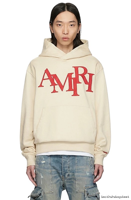 AMIRI Letter Style Beige Sweatshirt