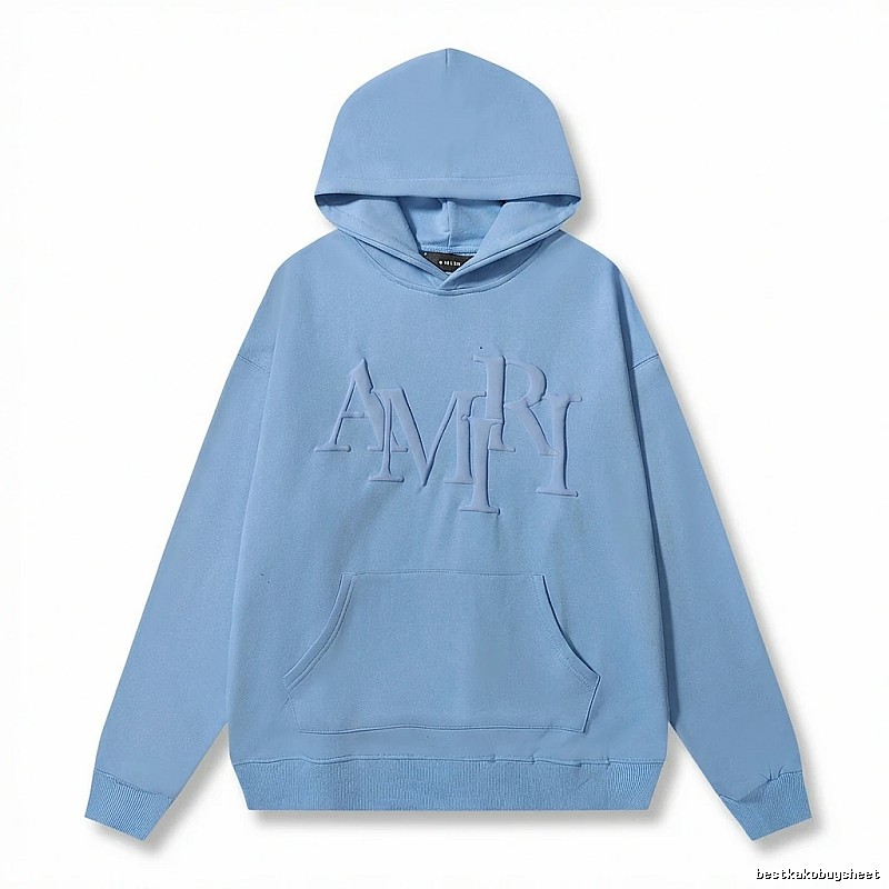 AMIRI Letter Style Light Blue Sweatshirt